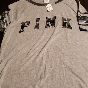 Pink camouflage top